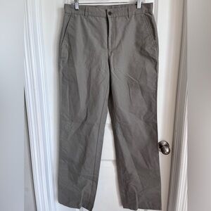 Blackberrys Men’s Gray Khaki Flat Front Chino Pants Size 34x33 Smart Casual